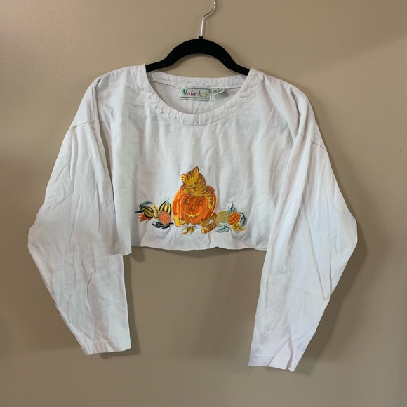 Pumpkin Kitty Vintage Fall Long Sleeve - Picture 3 of 8
